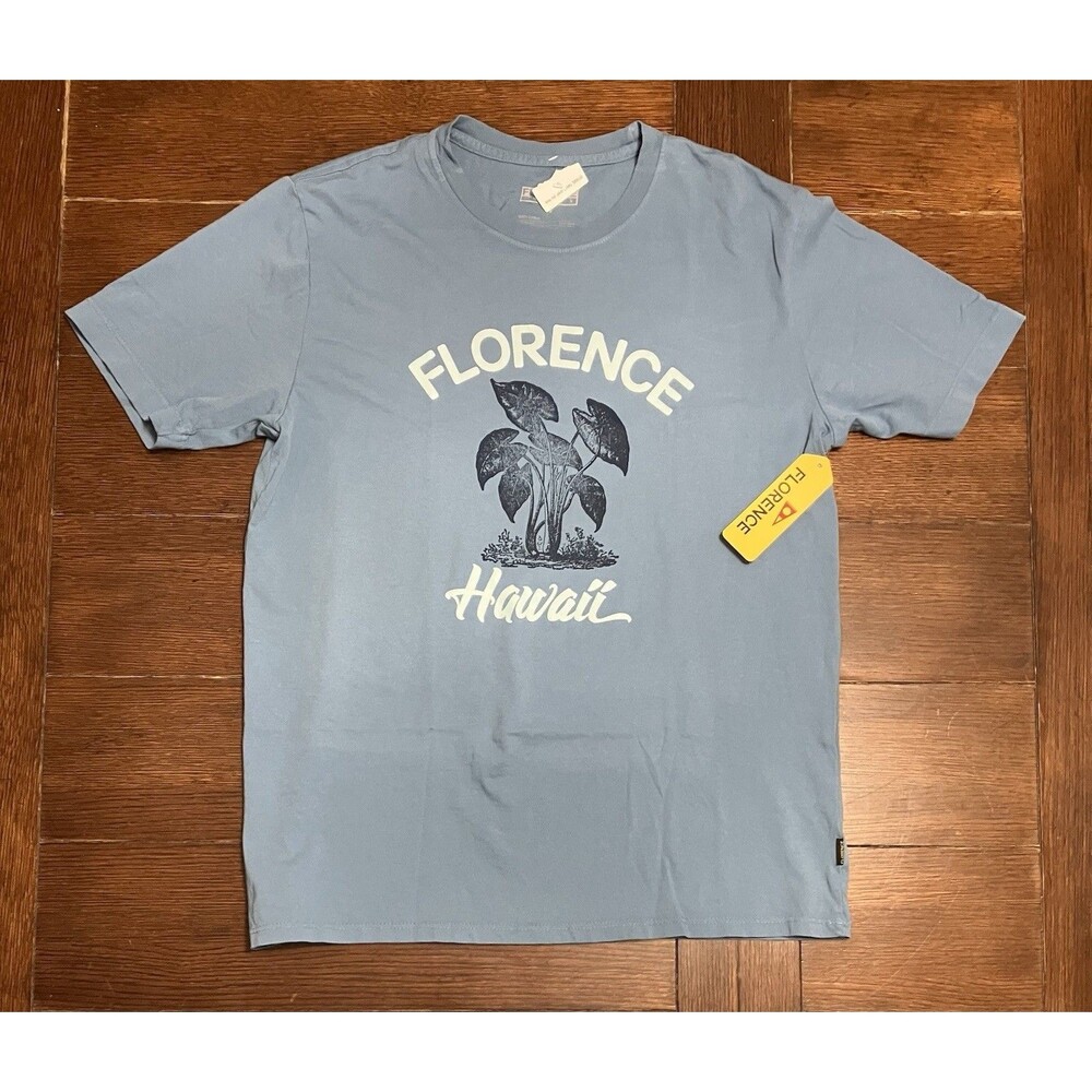 Florence Marine X 100% Cotton Taro Hawaii T-shirt Men’s Size M Blue NWT